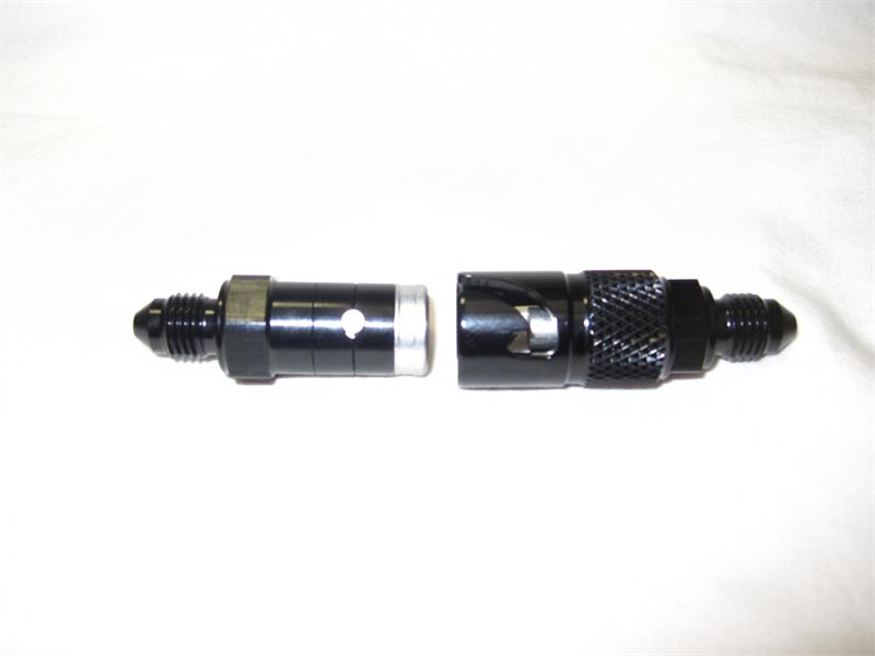 Aluminum "Dry Break" Brake Line Coupling